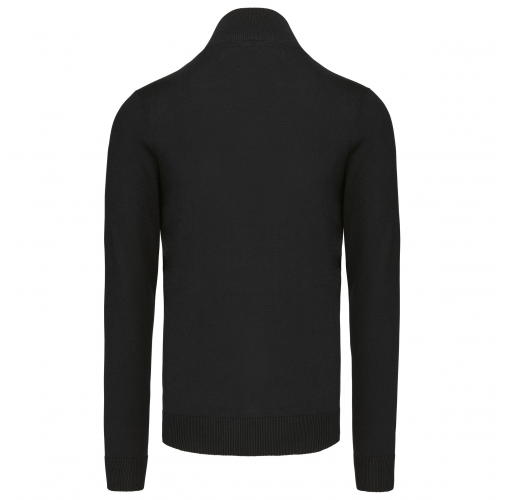 black Chaqueta de punto con cremallera hombre