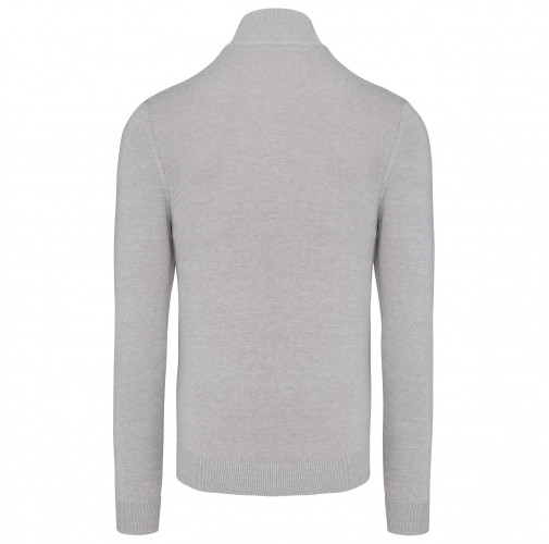 grey melange Chaqueta de punto con cremallera hombre