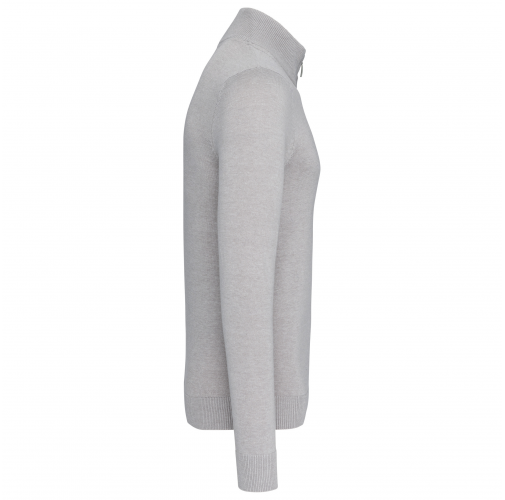 grey melange Chaqueta de punto con cremallera hombre