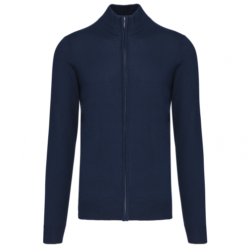 navy Chaqueta de punto con cremallera hombre