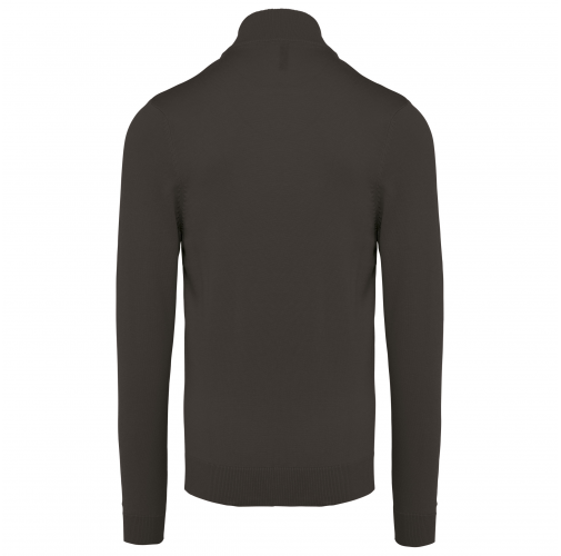 dark grey Chaqueta de punto con cremallera hombre