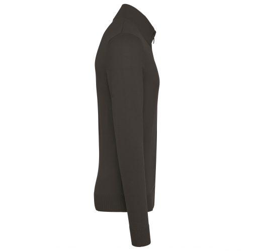 dark grey Chaqueta de punto con cremallera hombre