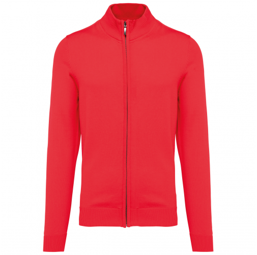 red Chaqueta de punto con cremallera hombre