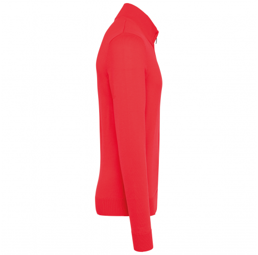 red Chaqueta de punto con cremallera hombre