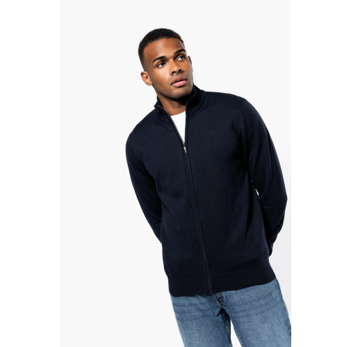 Chaqueta de punto con cremallera hombre