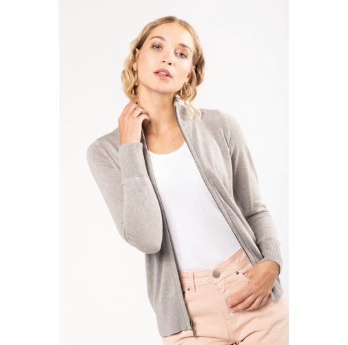 Chaqueta de punto con cremallera mujer