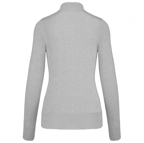grey melange Chaqueta de punto con cremallera mujer