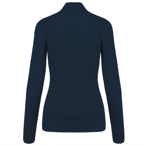 navy Chaqueta de punto con cremallera mujer