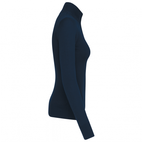 navy Chaqueta de punto con cremallera mujer