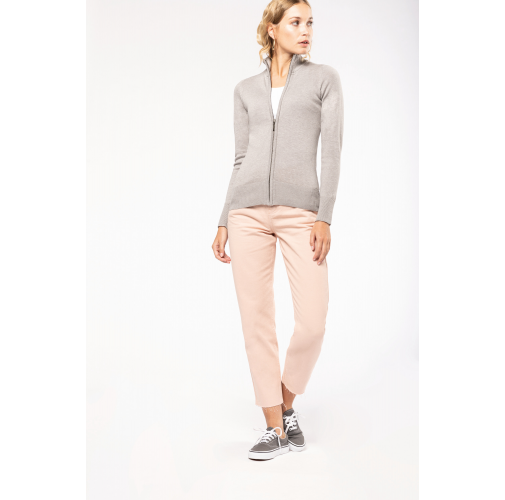 Chaqueta de punto con cremallera mujer