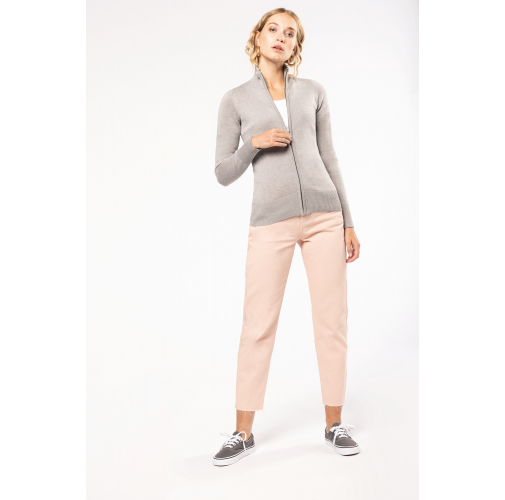 Chaqueta de punto con cremallera mujer