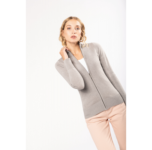 Chaqueta de punto con cremallera mujer