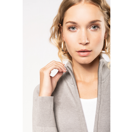 Chaqueta de punto con cremallera mujer