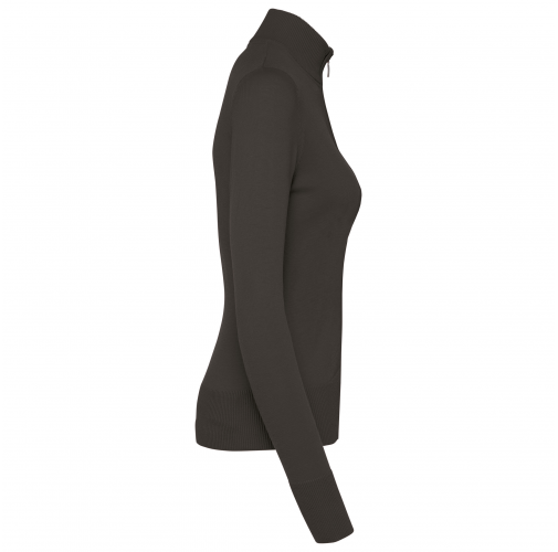 dark grey Chaqueta de punto con cremallera mujer