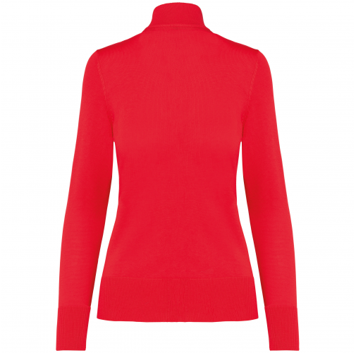 red Chaqueta de punto con cremallera mujer
