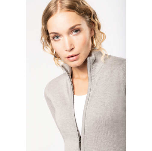 Chaqueta de punto con cremallera mujer