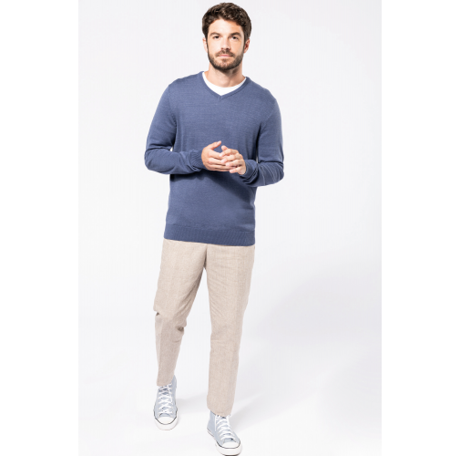 Jersey cuello de pico hombre