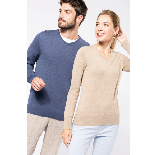 Jersey cuello de pico hombre