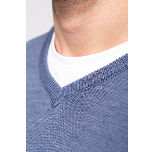 Jersey cuello de pico hombre