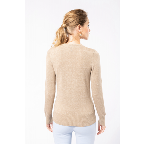Jersey cuello de pico mujer