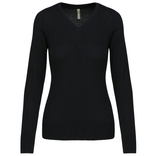 Jersey cuello de pico mujer
