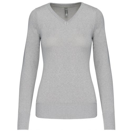 Jersey cuello de pico mujer