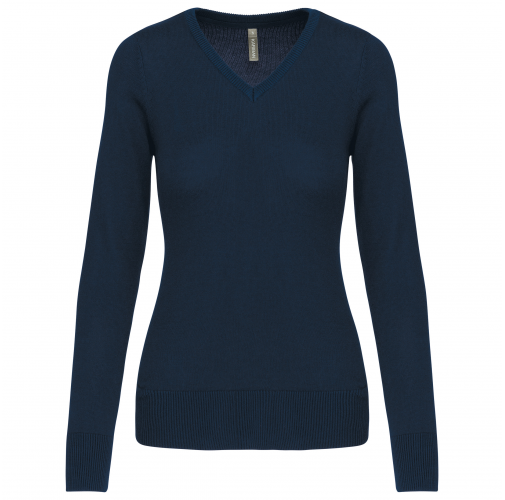 Jersey cuello de pico mujer
