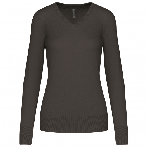 Jersey cuello de pico mujer