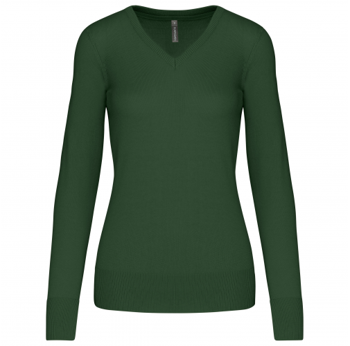 Jersey cuello de pico mujer