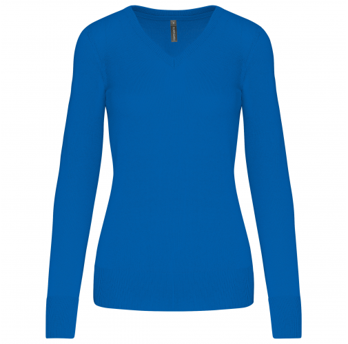 Jersey cuello de pico mujer