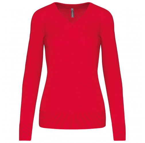 Jersey cuello de pico mujer