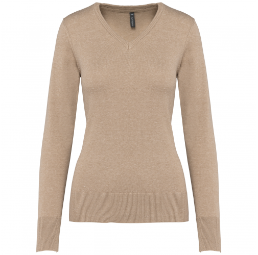 Jersey cuello de pico mujer