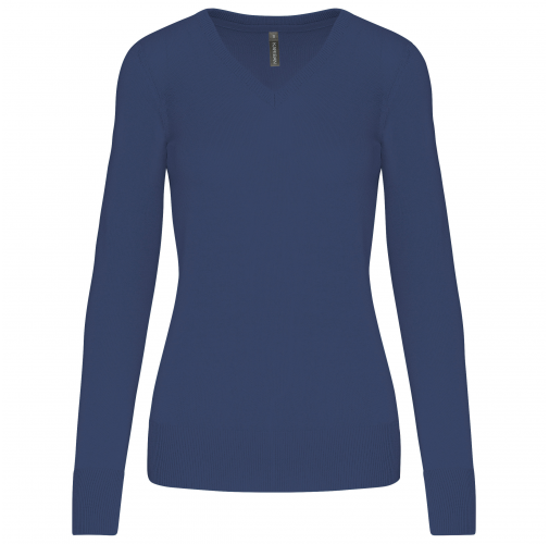 Jersey cuello de pico mujer