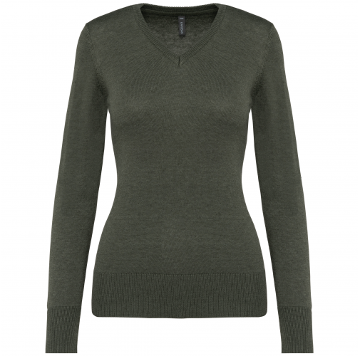 Jersey cuello de pico mujer