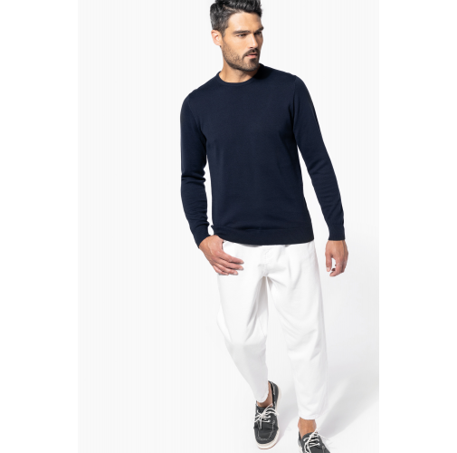 Jersey cuello redondo manga larga hombre