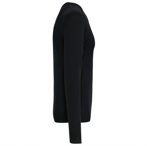 black Jersey cuello redondo manga larga hombre