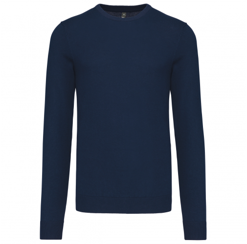 navy Jersey cuello redondo manga larga hombre