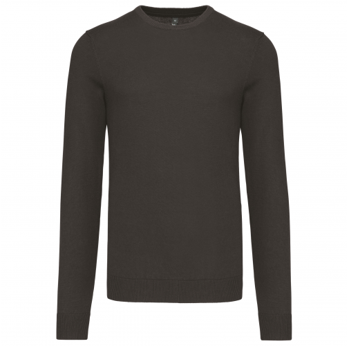 dark grey Jersey cuello redondo manga larga hombre