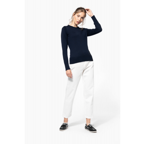 Jersey cuello redondo manga larga mujer