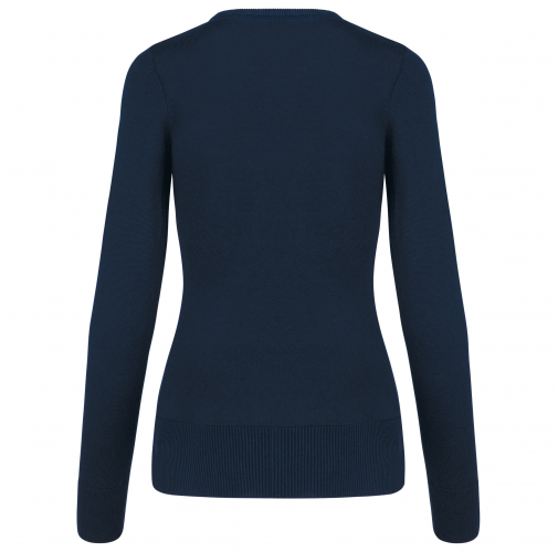navy Jersey cuello redondo manga larga mujer