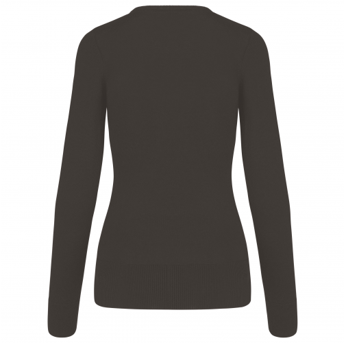 dark grey Jersey cuello redondo manga larga mujer