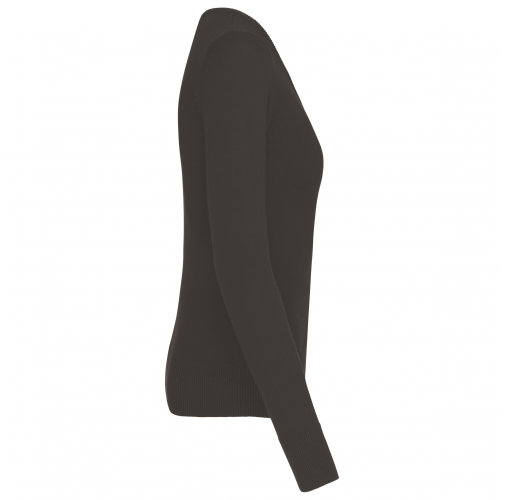 dark grey Jersey cuello redondo manga larga mujer