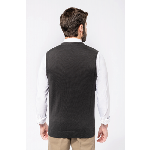 Jersey cuello de pico sin mangas