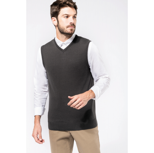 Jersey cuello de pico sin mangas