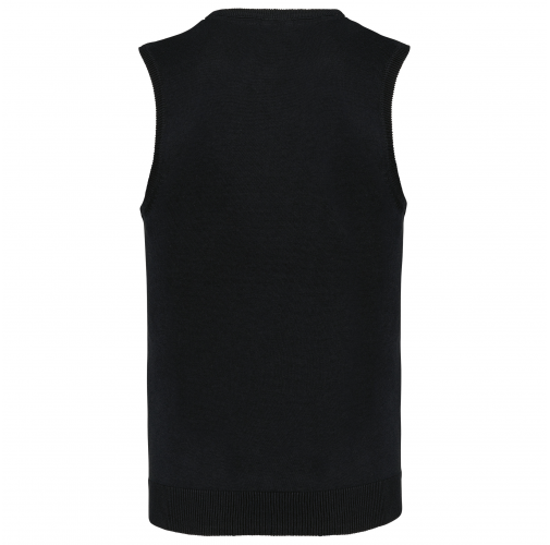 black Jersey cuello de pico sin mangas