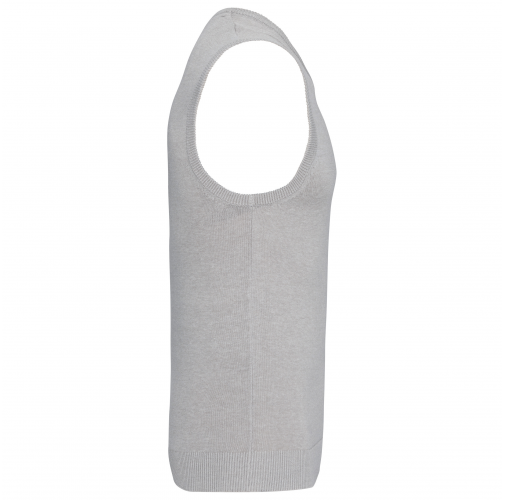 grey melange Jersey cuello de pico sin mangas
