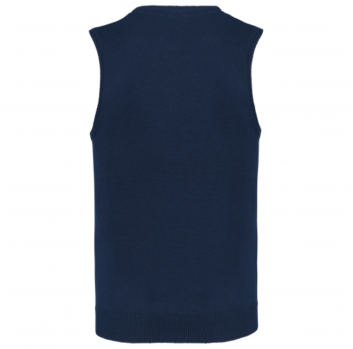 navy Jersey cuello de pico sin mangas