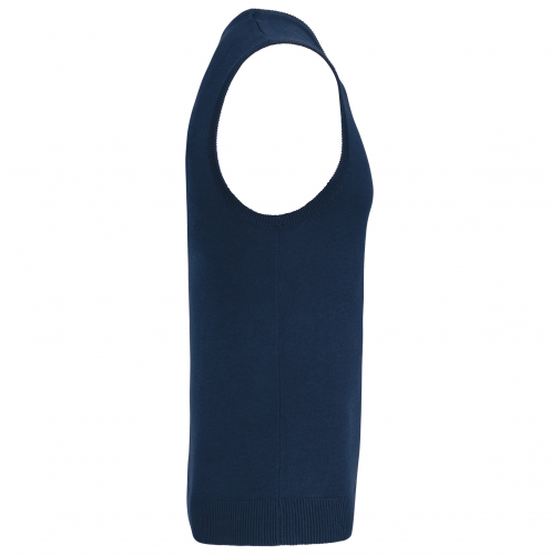 navy Jersey cuello de pico sin mangas