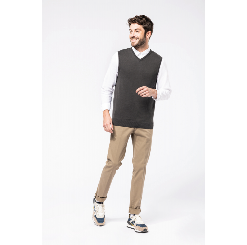 Jersey cuello de pico sin mangas