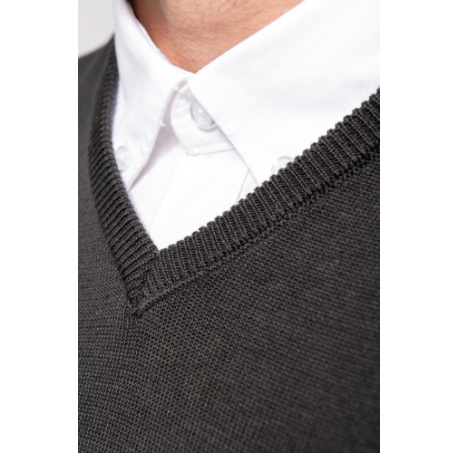 Jersey cuello de pico sin mangas